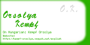 orsolya kempf business card